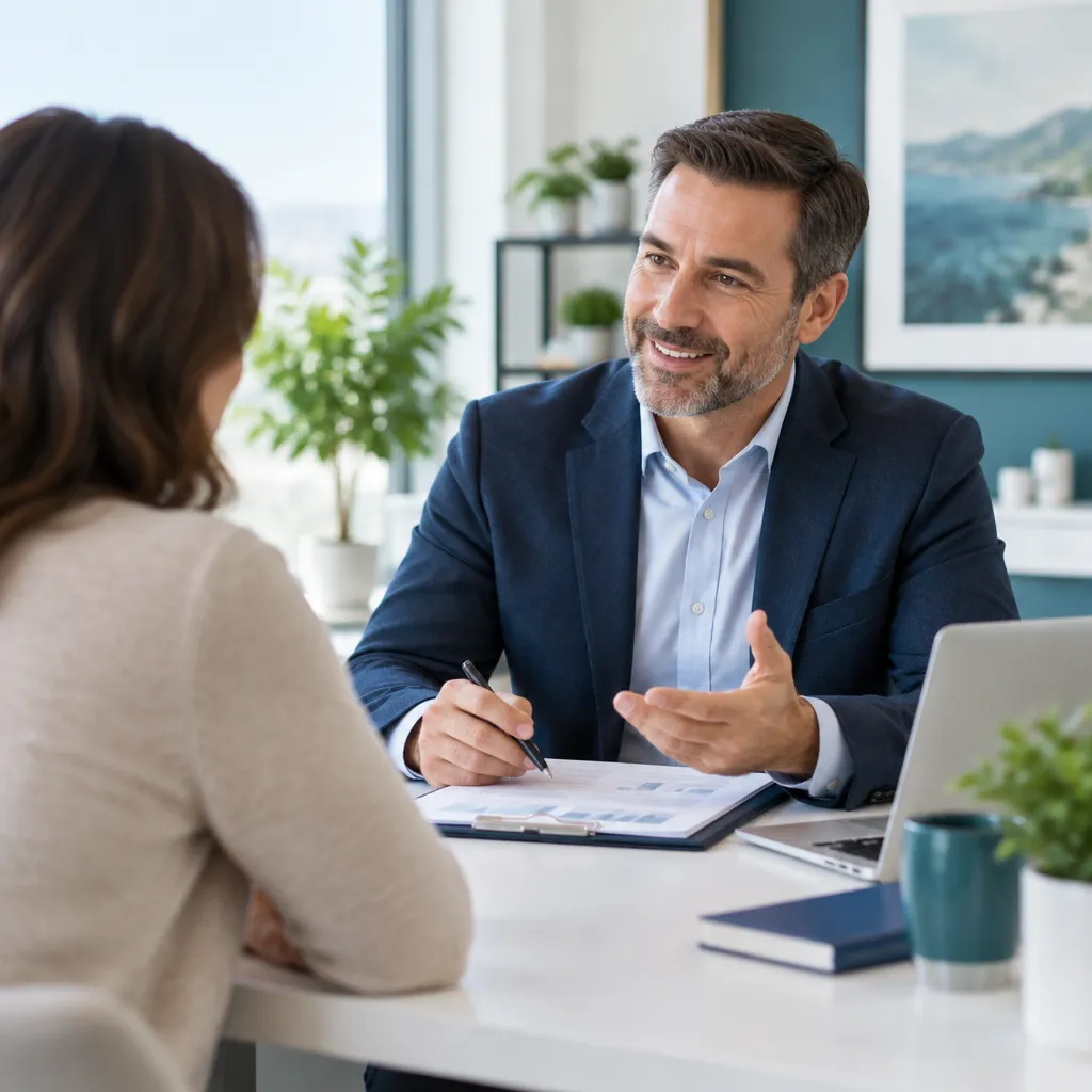A consultation at an insurance office